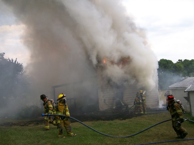 Local Alarm 2-15, house fire, fully involved, 07-03-2007